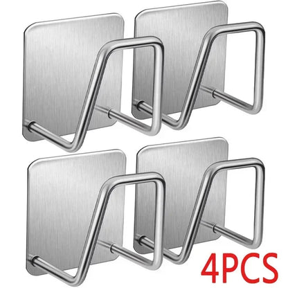 Kitchen Sponges Racks Self Adhesive Sink Sponges Drain Drying Rack Holders Kitchen Sink Accessories Dropshipping Stainless Steel